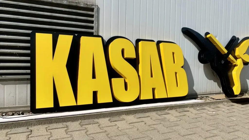 Kasab kebab reklama zewnętrzna warszawa, litery 3D warszawa, montaż reklam Warszawa