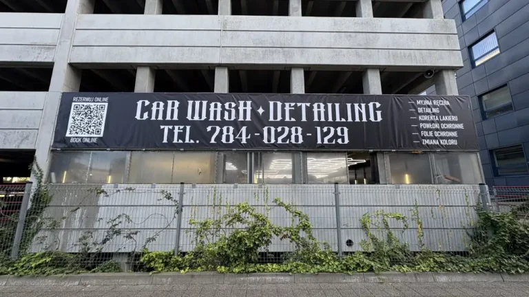 baner reklamowy we Wrocławiu Car Wash, druk wielkoformatowy Wrocław, reklama zewnętrzna Wrocław