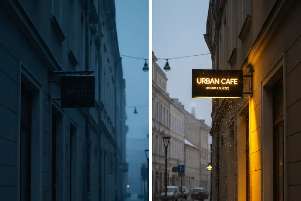 reklama świetlna Wrocław, montaż kasetonu we Wrocławiu