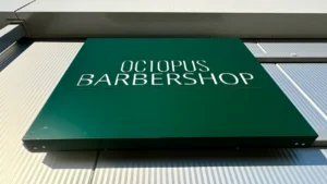 Montaz i wykonanie szyldu reklamowego dla OCTOPUS we Wroclawiu